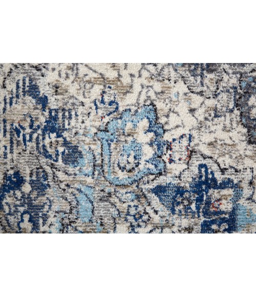 Bellini Area Rug Feizy Bellini Vintage Bohemian Rug, Blue/Rust/Gray, 6ft-7in x 9ft-6in Area Rug