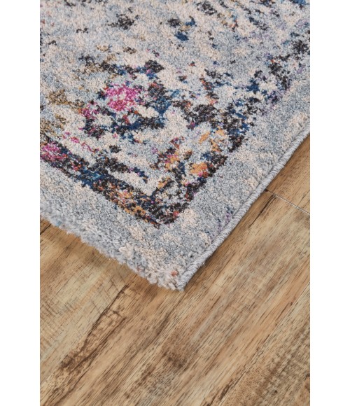 Mangata Area Rug Feizy Mangata Vintage Distressed, Gray/Blue/Ivory, 2'-2" x 4' Accent Rug