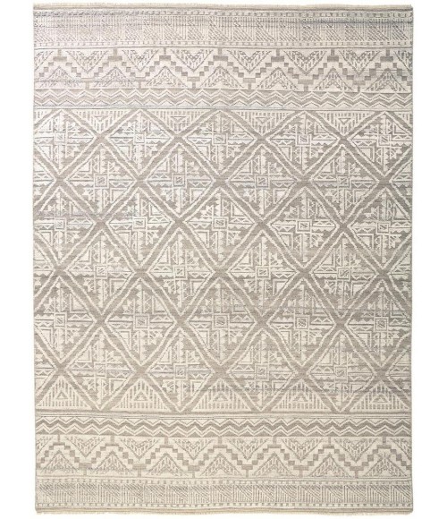 Payton Area Rug Feizy Payton Farmhouse Diamond, Ivory/Tan/Gray, 9'-6" x 13'-6" Area Rug