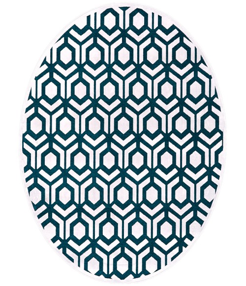 Feizy Saphir Mira TEAL/WHITE Rug 6803498F 7 ft. 6 in. X 7 ft. 6 in. Round - Rugs Town Feizy Saphir Mira TEAL/WHITE 6803498F 7 ft. 6 in. X 7 ft. 6 in. Round Rug