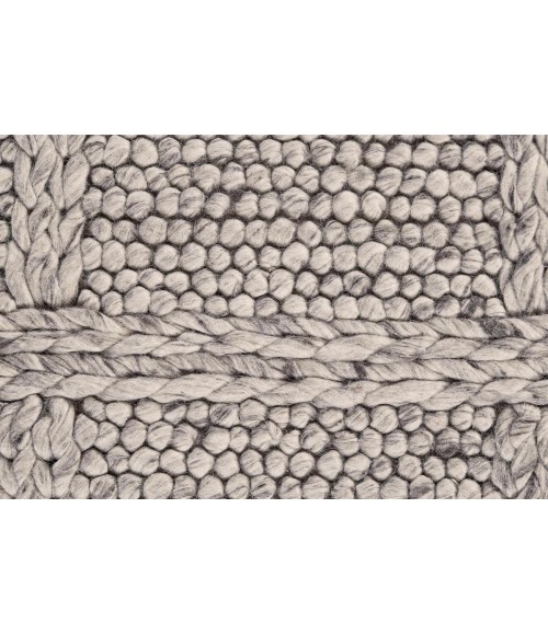 Feizy Berkeley Casual Solid, Ivory/Gray/Black, 9'-6" x 13'-6" Area Rug