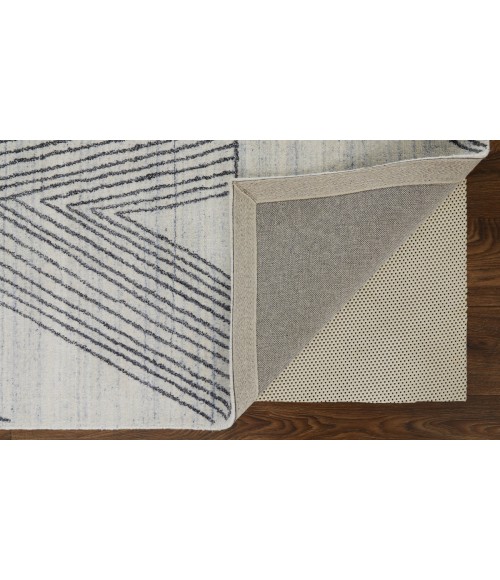 Whitton Area Rug Feizy Whitton Industrial Abstract, Ivory/Black, 10' x 14' Area Rug