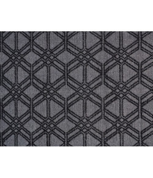 Feizy Phoenix Farmhouse Diamond, Black/Gray, 7'-9" x 9'-9" Area Rug