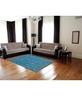 Feizy Brixton Casual Herringbone, Blue, 8' x 11' Area Rug