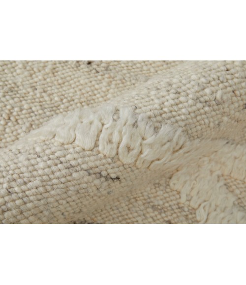 Ashby Area Rug Feizy Ashby Mid-Century Modern Geometric, Ivory, 9' x 9' Round Rug
