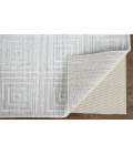 Feizy Redford Minimal Viscose Rug, White/Gray, 3'-6" x 5'-6" Area Rug