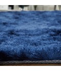 Feizy Indochine Luxury & Glam Solid, Blue/Black, 8' x 8' Round Rug