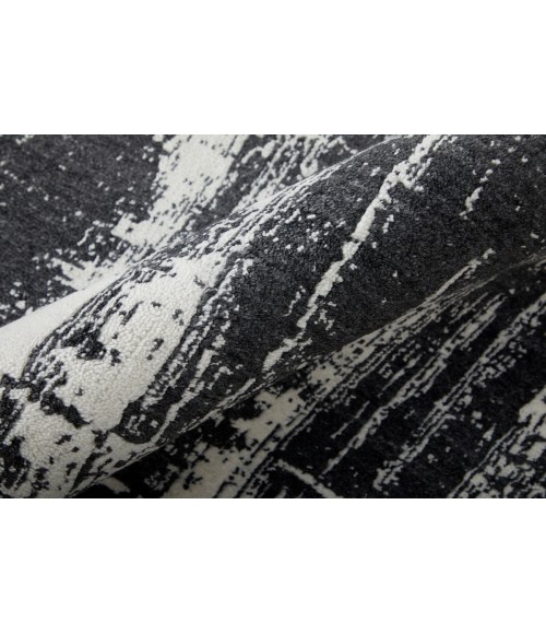 Coda Area Rug Feizy Coda Industrial Abstract, Black/White, 2' x 3' Accent Rug