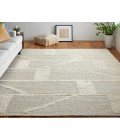 Feizy Ashby Farmhouse Geometric, Tan/Ivory, 2'-6" x 8' Runner