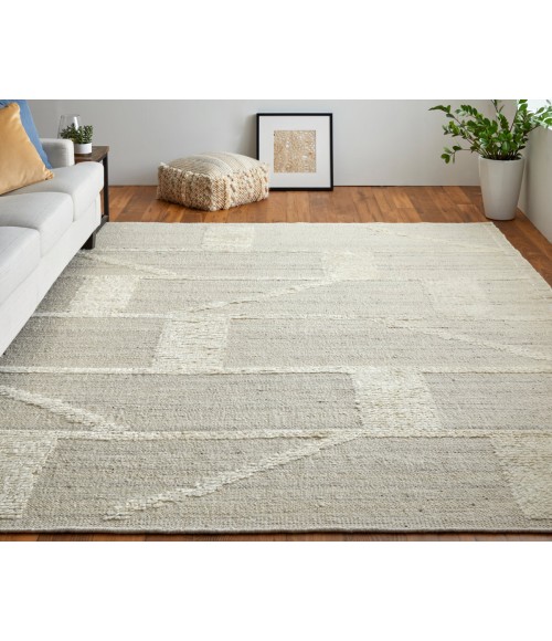 Feizy Ashby Farmhouse Geometric, Tan/Ivory, 2'-6" x 8' Runner