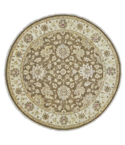 Feizy Drake Classic Persian, Brown/Gold/Tan, 8' x 8' Round Rug