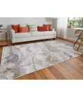 Aura Area Rug Feizy Aura Casual Watercolor, Gray/Ivory/Gold, 8' x 10' Area Rug