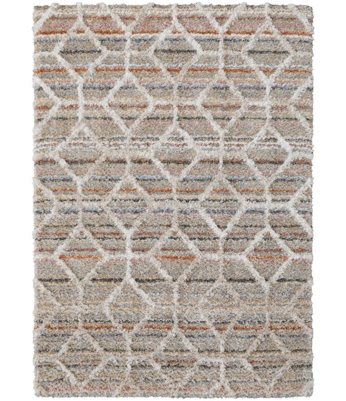 Feizy Mynka Bohemian & Eclectic Diamond, Tan/Taupe/Ivory, 10' x 14' Area Rug