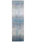 Feizy Cadiz Casual Abstract, Blue/Gray/Silver, 3'-1" x 10' Runner