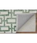 Feizy Lorrain Bohemian & Eclectic Geometric, Ivory/Green, 10' x 10' Round Rug