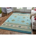 Dharma Area Rug Feizy Dharma Southwestern, Blue/Green/Tan, 8' x 10' Area Rug