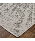 Feizy Micah Mid-Century Modern Abstract, Ivory/Gray/Blue, 8' x 10' Area Rug