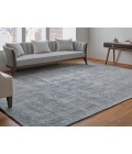 Feizy Eastfield Casual Abstract, Blue/Silver, 2' x 3' Area Rug