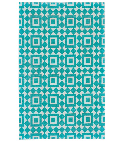 Granada Area Rug Feizy Granada Global Geometric, Blue/White, 8' x 10' Area Rug