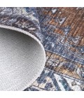 Feizy Percy Vintage Medallion Area Rug, Navy/Mocha/Light Gray, 5ft-3in x 7ft-6in