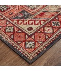 Nolan Area Rug Feizy Nolan Vinatge Style Tribal Kazak Rug, Ochre Red/Charcaol Gray, 12ft-10in x 15ft