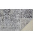 Feizy Sarrant Bohemian & Eclectic Medallion, Gray/Silver/Ivory, 9'-6" x 12'-7" Area Rug