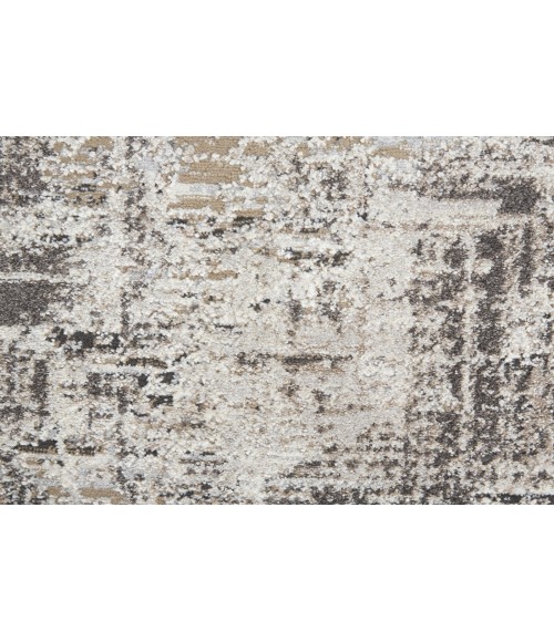Feizy Vancouver Contemporary Abstract Rug, Ivory/Charcoal Gray, 2'-10" X 7'-10" Area Rug