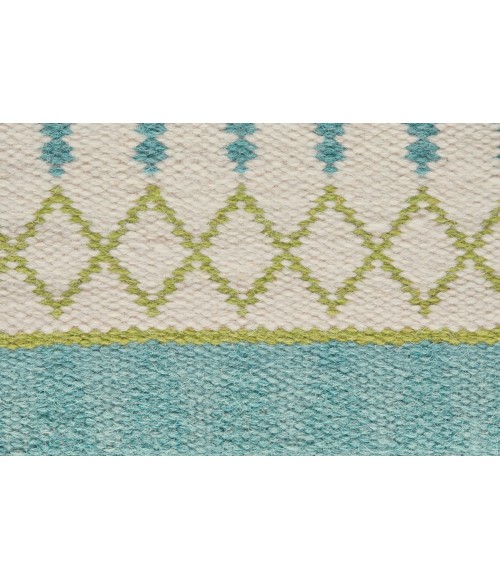 Feizy Naim Vintage Geometric, Ivory/Blue/Green, 8' x 10' Area Rug