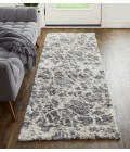 Feizy Mynka Casual Abstract, Gray/Ivory, 2'-6" x 8' Runner