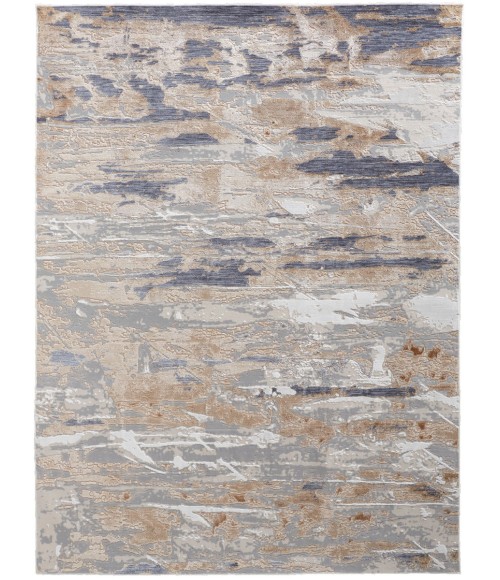 Feizy Laina Industrial Abstract, Tan/Orange/Ivory, 5' x 7'-10" Area Rug