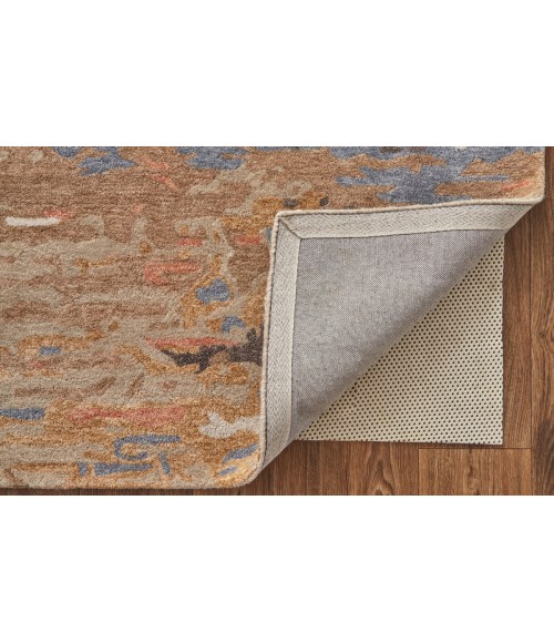 Feizy Everley Abstract Tufted Wool Rug, Warm Beige/Blue, 2' x 3' Accent Rug