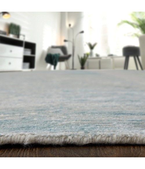 Feizy Brighton Casual Abstract, Blue/Ivory/Silver, 2' x 3' Accent Rug