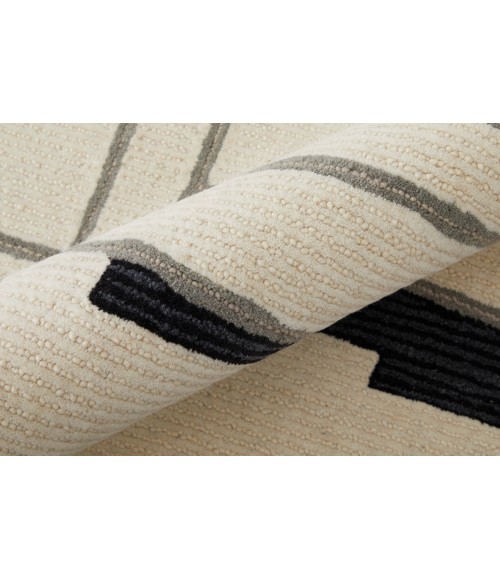 Maguire Area Rug Feizy Maguire Industrial Abstract, Ivory/Gray/Taupe, 9' x 12' Area Rug