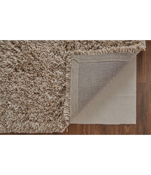 Feizy Stoneleigh Luxury & Glam Solid, Tan/Ivory, 9' x 12' Area Rug