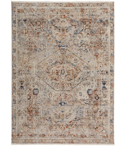 Feizy Kaia Vintage Medallion, Tan/Orange/Red, 3' x 5' Accent Rug
