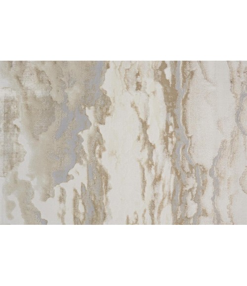 Feizy Aura Casual Abstract, Ivory/Tan/Gray, 13' x 20' Area Rug
