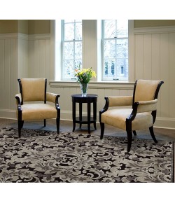 Feizy Saphir 3788F BLACK/SILVER Area Rug 7 ft. 6 in. X 10 ft. 6 in. Rectangle