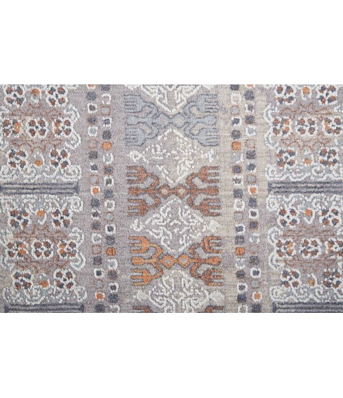 Francisco Area Rug Feizy Francisco Southwestern Tribal Rug, Orange/Gray, 12' x 15' Area Rug