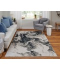 Micah Area Rug Feizy Micah Industrial Abstract, Ivory/Black/Taupe, 2'-10" x 7'-10" Runner