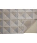 Feizy Micah Mid-Century Modern Geometric, Ivory/Gray/Ivory, 8' x 11' Area Rug