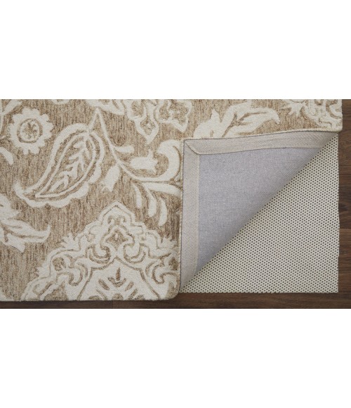Feizy Belfort Classic Medallion, Tan/Ivory, 12' x 15' Area Rug