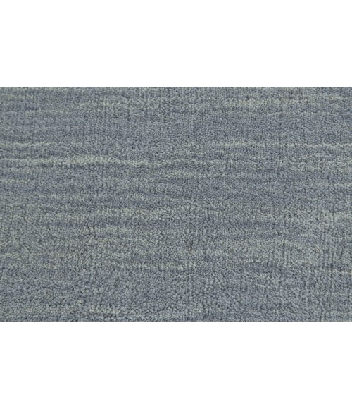 Feizy Luna Casual Solid, Gray/Blue, 10' x 10' Round Rug