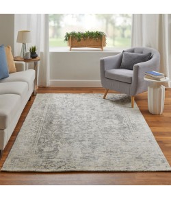Feizy Reagan 8685F GRAY Area Rug 9 ft. 6 in. X 13 ft. 6 in. Rectangle