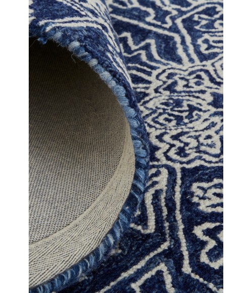 Feizy Belfort Vintage Medallion, Blue/Ivory, 10' x 14' Area Rug