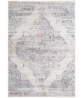 Cecily Area Rug Feizy Cecily Luxury & Glam Medallion, Ivory/Gray/Pink, 8' x 8' Square Square Rug