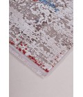Feizy Cadiz Industrial Abstract, Gray/Red/Blue, 12' x 18' Area Rug