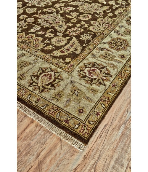 Feizy Drake Classic Persian, Brown/Gold/Tan, 8' x 8' Round Rug