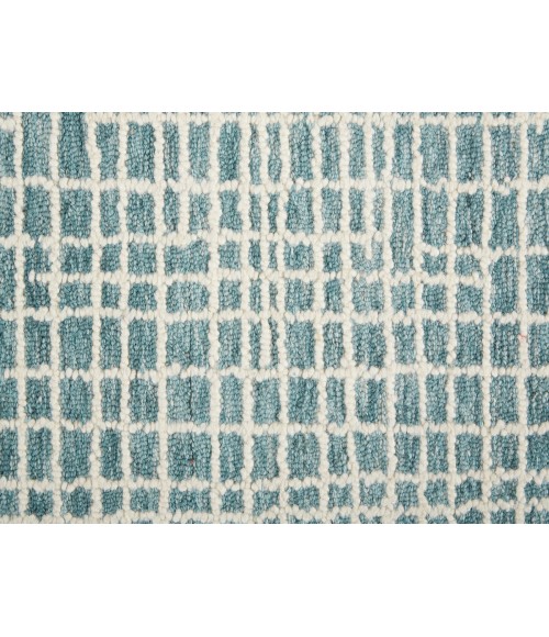 Feizy Maddox Modern Tufted Architectural Rug, Teal/Stillwater Blue, 8ft x 10ft