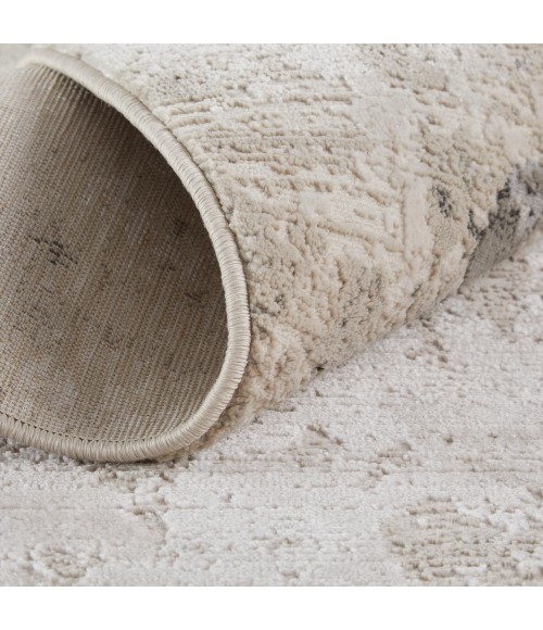 Feizy Prasad Casual Watercolor, Ivory/Gray, 8' x 11' Area Rug