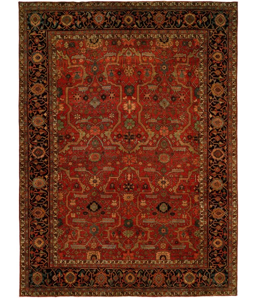 Harounian Antique Heriz Red - Blue 104 8 ft. X 10 ft. Rectangle Rug